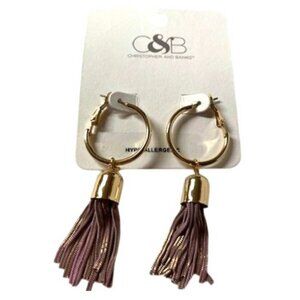 Chain Hoop Drop Earrings